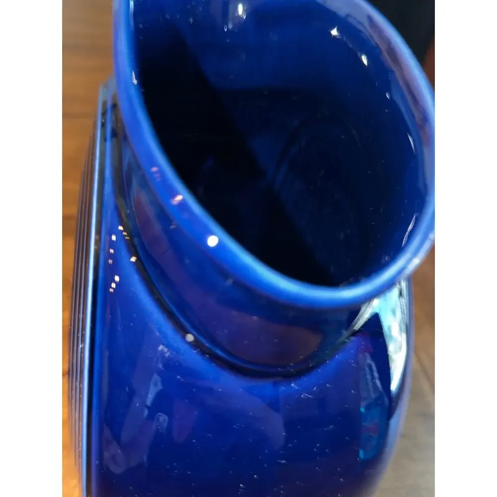Fiesta Millennium II Cobalt Disc Vase Pitcher HLC USA Commemorative